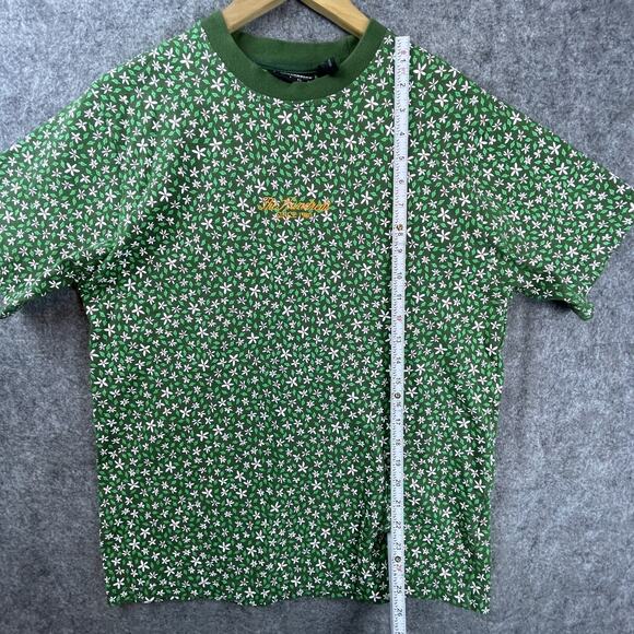 The Hundreds Shirt Mens Medium The Ditsy Green White Floral Cotton Streetwear - Picture 5 of 8